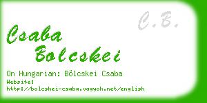 csaba bolcskei business card